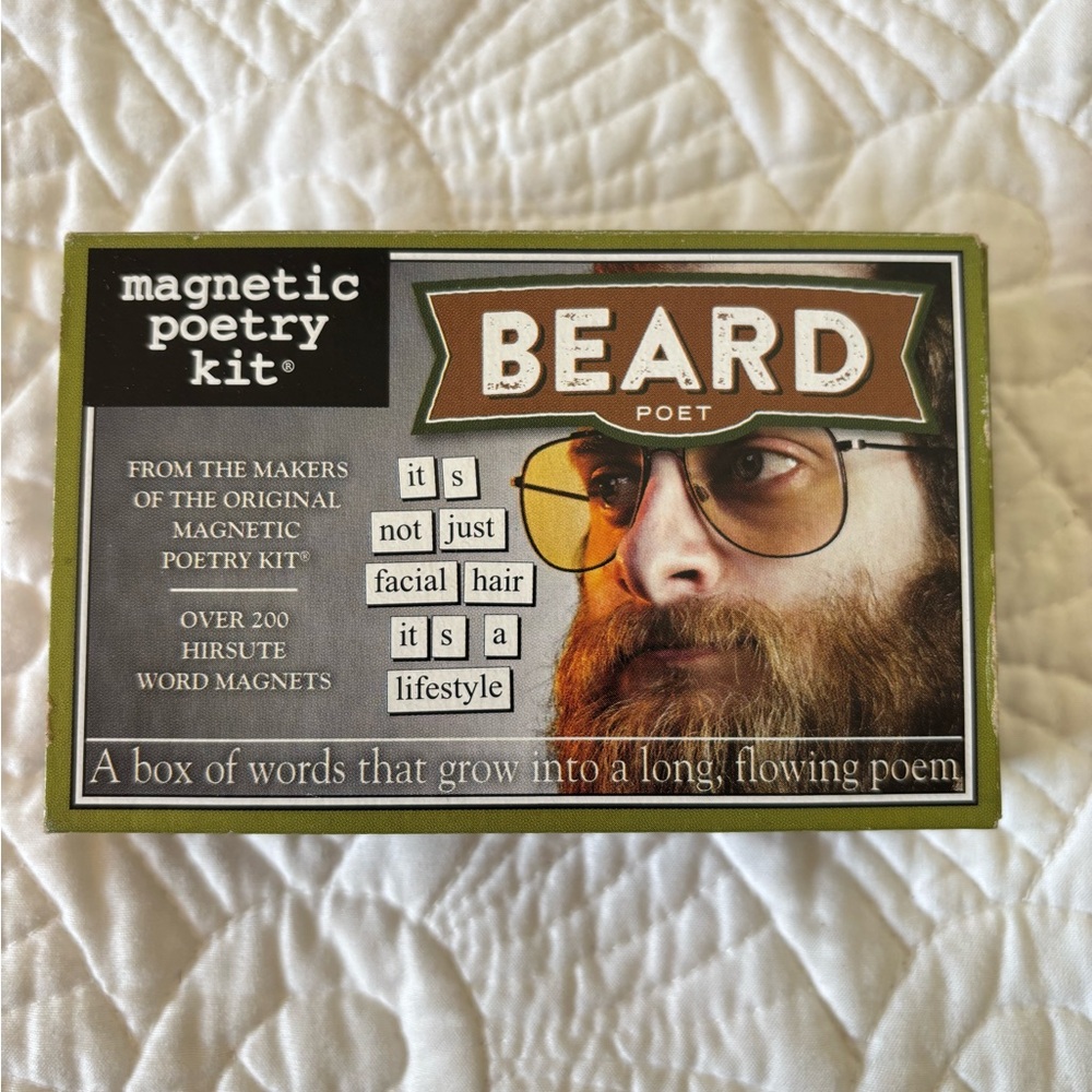 NEW magnetic poetry beard set
